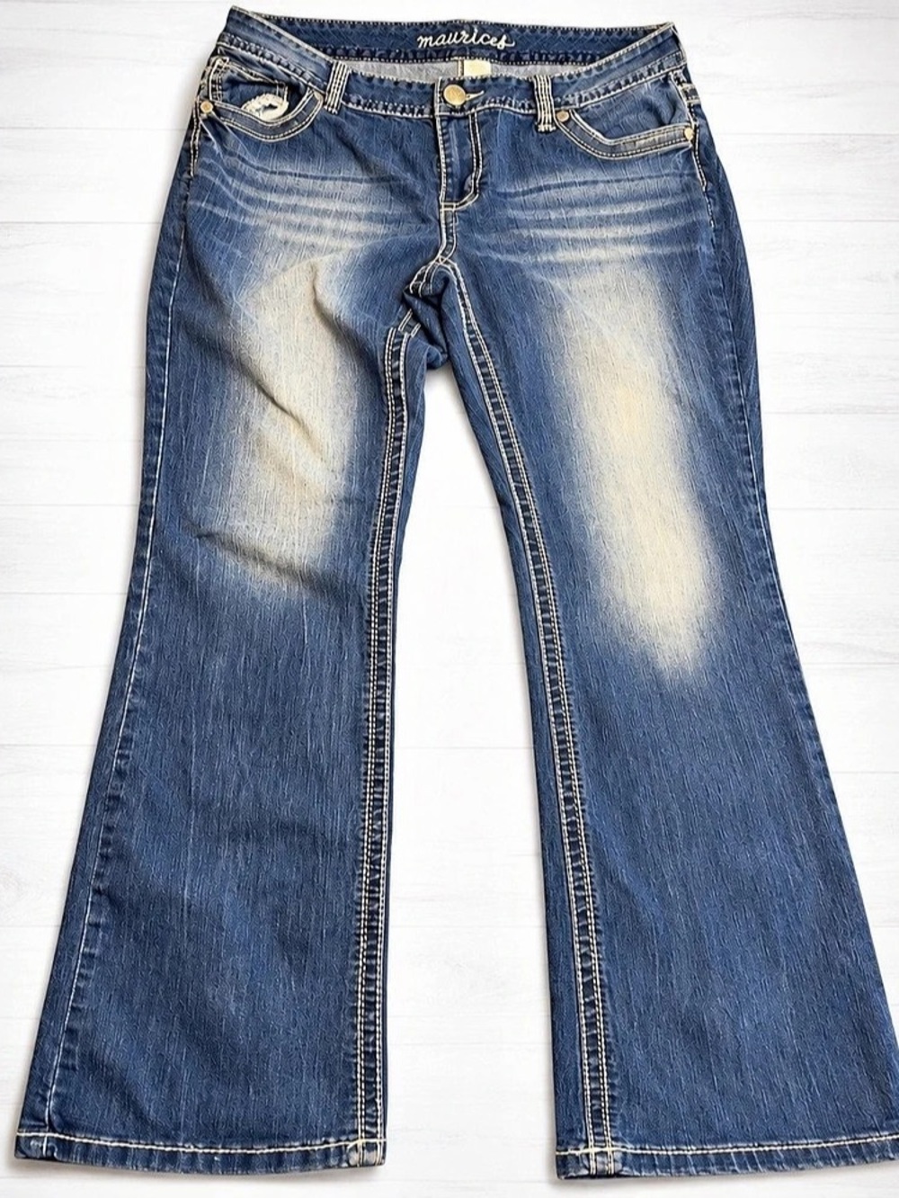 Maurices Boot Cut Jeans Blue Size 16 LONG